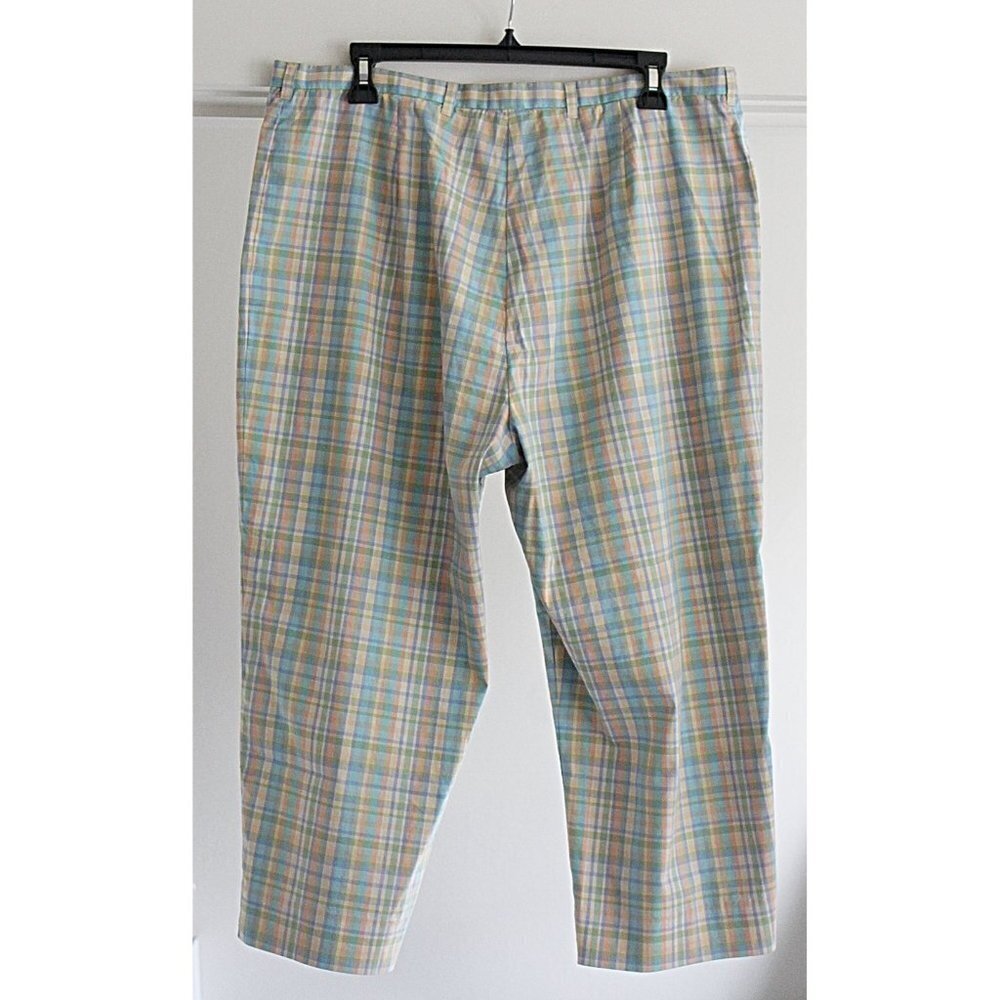 Ralph Lauren - Slim Crop Pants in Preppy Micro-Plaid, Geek Style - size 16 XL - Picture 4 of 9